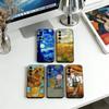 Van Gogh Cartoon Art  Phone Case Black Silicone Soft For Samsung Galaxy A73,A72,A71,A70,A53,A52,A51