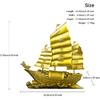 Brass 'Smooth Sailing' Dragon Head Ship Feng Shui Statue – Chinese Wealth & Prosperity Figurine for Entryway, Home Office Desk or Shelf Decor, Gift
