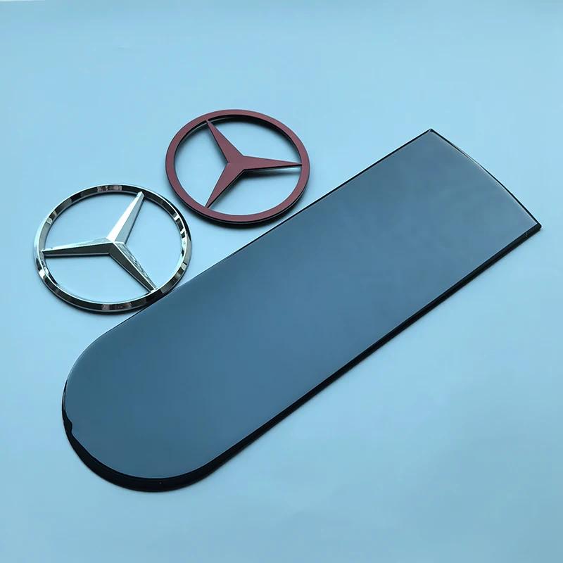 Pegatina para coche, pegatina de goma suave negra, insignia de estrella 3D para Mercedes Benz W463 G500 G550 G55 G63, cubierta protectora de rueda de repuesto para maletero de coche S