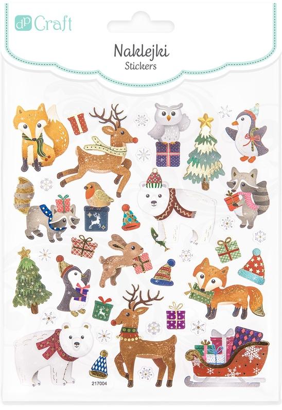 Adesivi Decorativi Invernali Animali 38pz.