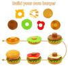 40-teiliges Kinderküchen-Spielzeugset mit Fast-Food-Hamburgern – Mini-Küchenspielzeug zum Rollenspiel – Lernspielzeug für Kinder