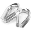 16MM Marine Wire Rope Stainless Steel Clips Cable Protective Ring Thimbles Clamps