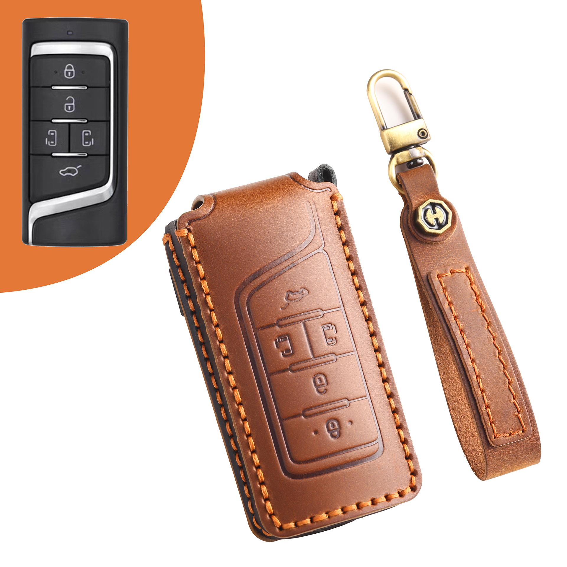 

Подходит для комплекта ключей GAC Trumpchi M6 M8 GS4plus специальный GS8 легендарный автомобиль кожаный чехол для ключей кольцо