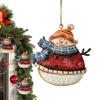 2D Blech Lustiger Weihnachts-Schneemann Anhänger Winter Bunt Aufhängbare Weihnachtsbaumschmuck Für Zuhause Schlafzimmer Wohnzimmer