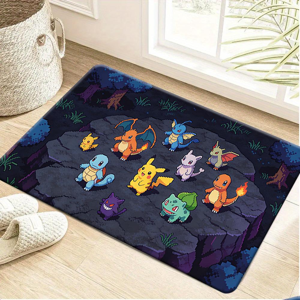Pokemon Charizard Evolution Group Print Non-slip Doormat, Soft Absorbent Floor Rug for Home Decor 40x60cm