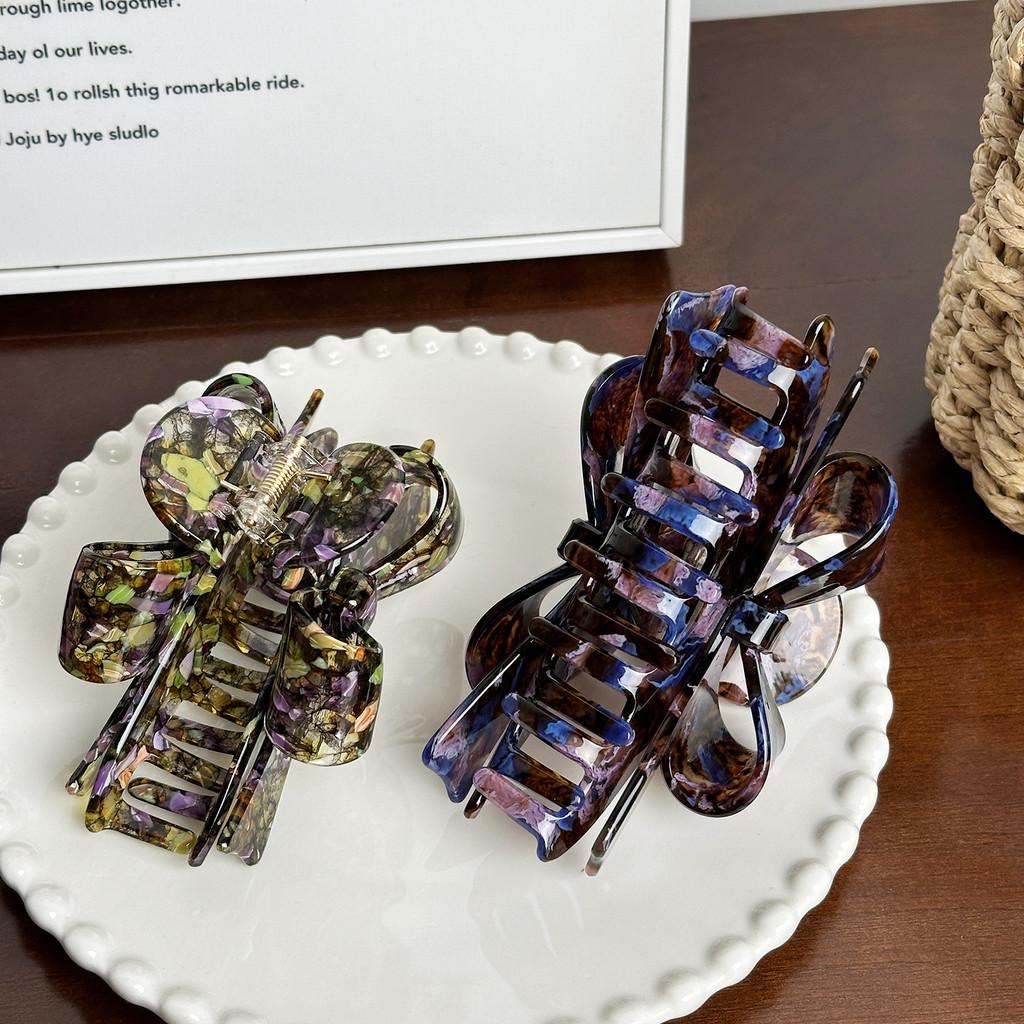 Bowknot Large Highend Acetate Hair Clip Trendy Multicolored Shark Accessory Hair