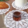 4 Pcs Crochet Doilies for Tables, 10 Inch Vintage Doilies for Furniture Round Cotton Placemats Knitted Tablecloth Corrugated Edge Place Mats for