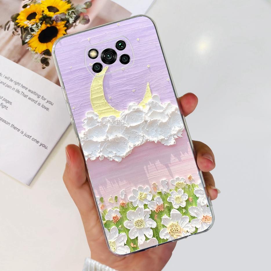 För Xiaomi Poco X3 Pro Fodral Ny Mode Målat Skydd Genomskinligt Silikon Mjukt TPU Telefonfodral För Xiaomi Poco X3 NFC PocoX3 Pro Skal