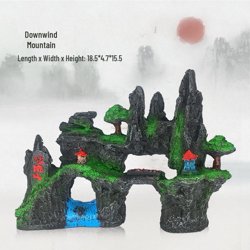Popular Mountain Rock Fish Tank Decoration: Artificial Resin Craft for Aquarium Landscape