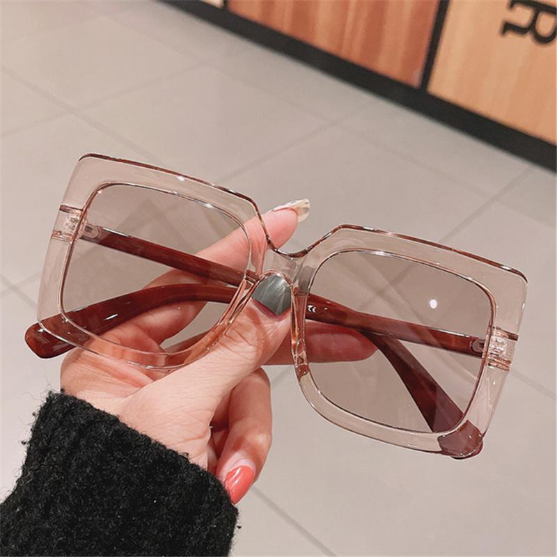 

New Square Sunglasses Men Women Luxury Brand Designer Summer Pink Sun Glasses Femlae Vintage Oversized Goggels Uv400 Shades as picture