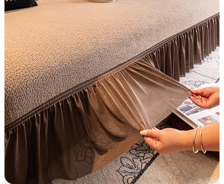 High-End Plush Sofa Cover - Full Coverage, Winter-Ready, Anti-Scratch, 2026 New Edition