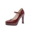 Women High Heels Fashion Pointe End Leather Single Shoes Luxury Wedding Bride Shoes for Women Banquet Pumps Sexy Mary Jane Shoes