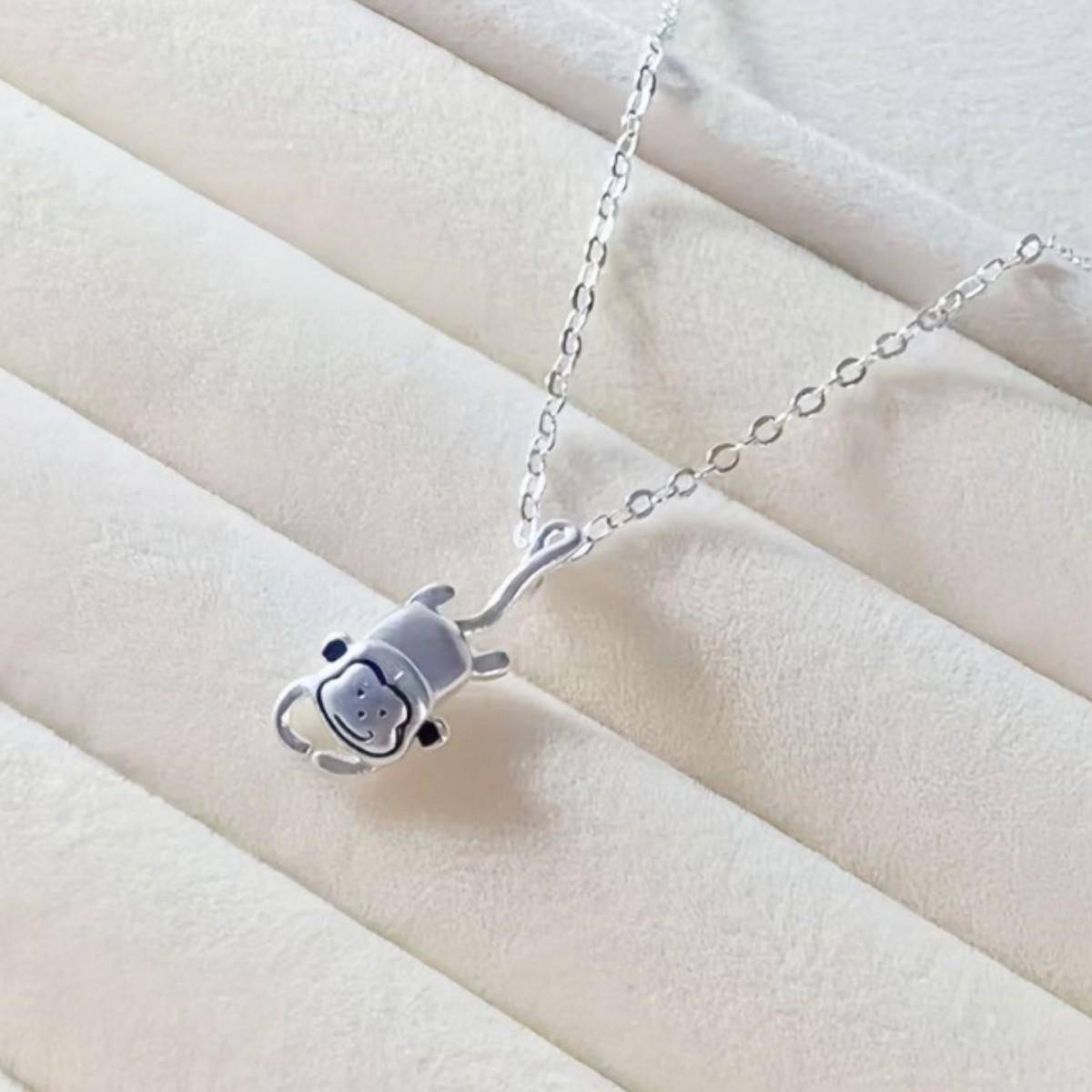 Charming Ethnic Zodiac Monkey Necklace – Cute & Stylish Animal Pendant