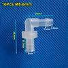 10Pcs M6-M12 To 4-12mm Pagoda Elbow Connector Plastic Hose Fittings  for Aquarium Fish Tank Fittings