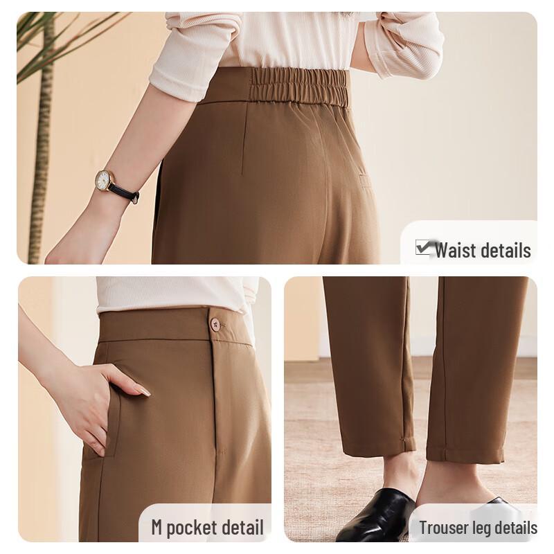 She Enjoy Women's Commuter Slim-Fit Cropped Tapered Pants
