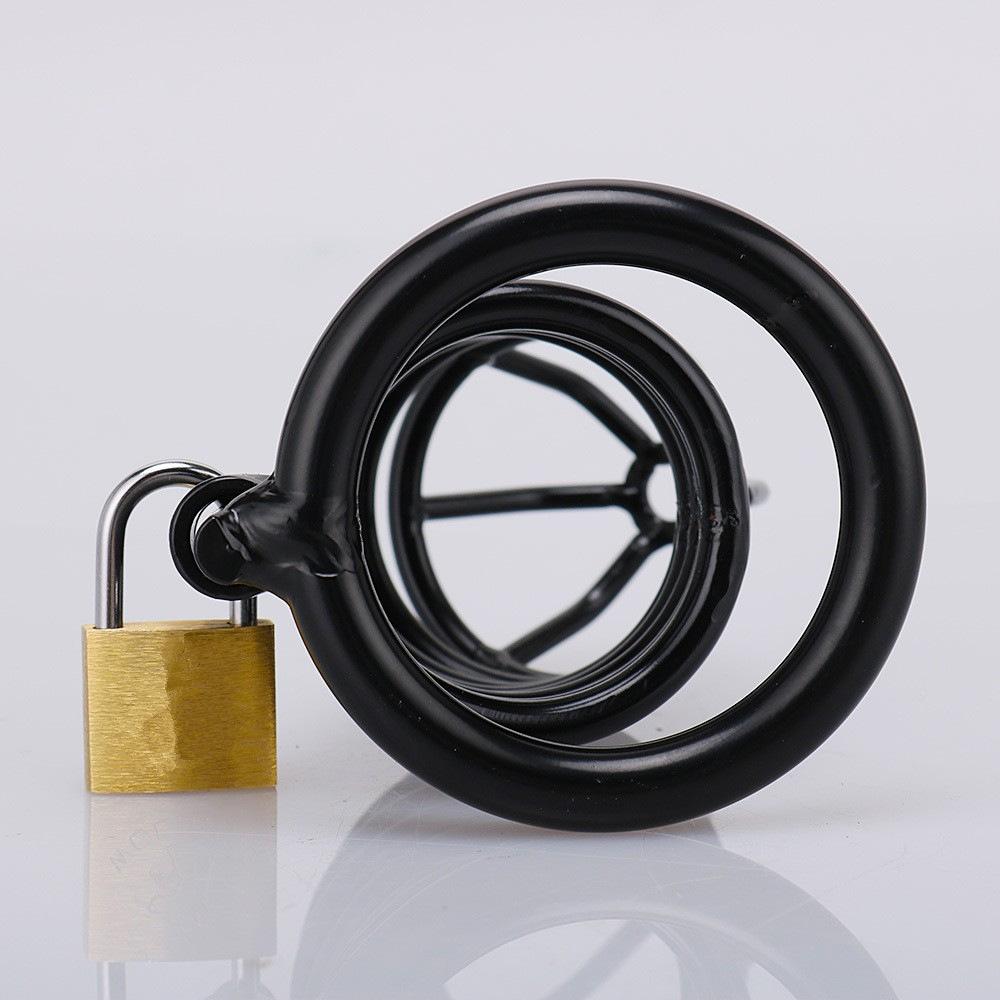 BDSM Bondagte Sex Toy Metal Male Chastity Device, Lockable Cock Cage for Ejacution Delays