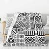 Maßgeschneiderte ultraweiche Fleece-Afrikanische Schlammtuch Bogolan Decke Warme Flanell-Stamm-Ethnisch-Böhmische Muster Decken Sofa Steppdecke