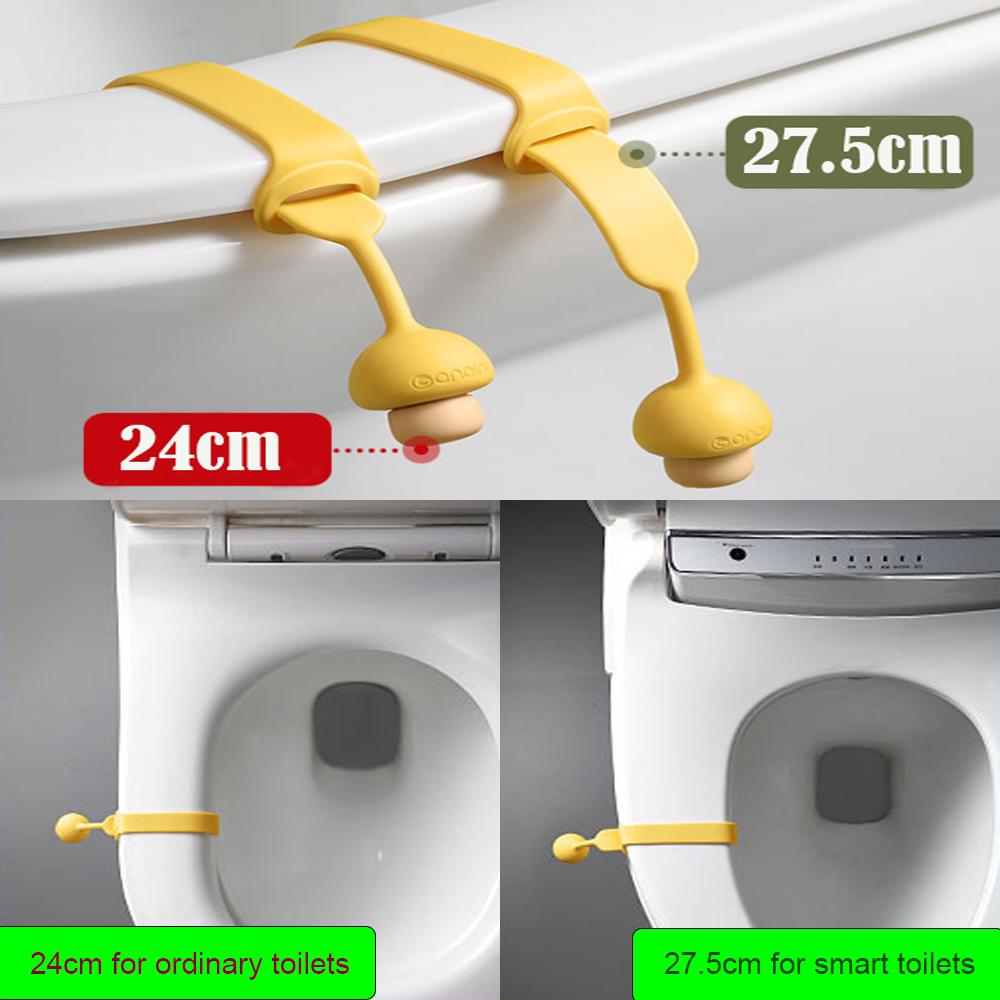 Silicone Toilet Seat Cover Lifters Portable Touch Free Toilet Lid Lifter Handle Durable Mushroom Shape Toilet Seat Pad Lifter