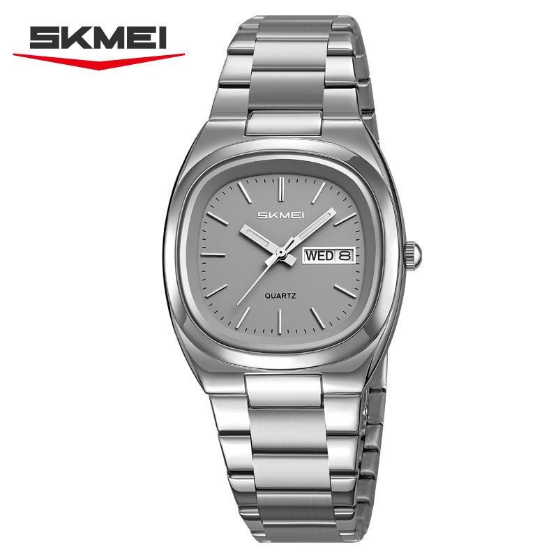 SKMEI Elegant Women Wristwatch Waterproof Luminous Calendar Ladies Watch Square Stainless Steel Quartz Women's Watches