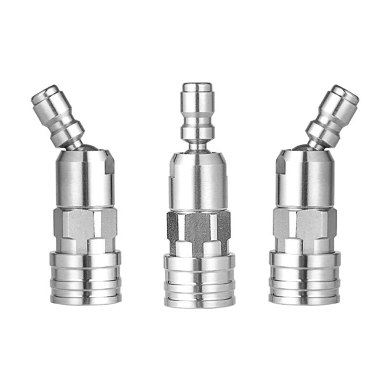 Stainless Steel 1/4Inch Quick Connect Coupling Adjustable Adapter for High Pressure Cleaners Durable & Easy To Install