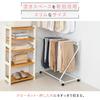 Iris Plaza Hanger Trouser Holds 20 with Compact 72cm White Rack, Hanger, Trousers, Casters, Storage, Wide, SLKH-43
