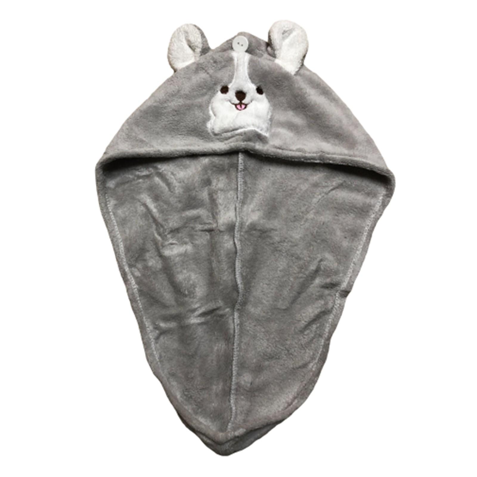 

Сухая шапочка для волос, впитывающая, быстросохнущая, повязка на голову, полотенце для вытирания волос, утолщенная шапочка для душа с рисунком из мультфильма One Size