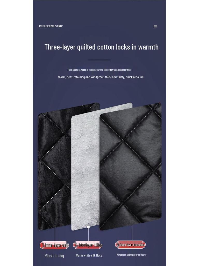 Winter Fleecegefütterte Rad- & Motorrad-Windjacke zur Trennung von Mann und Fahrzeug