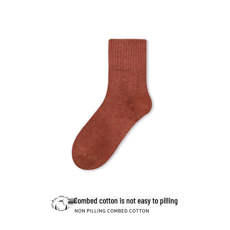 Women's Extra Thick Winter Mid-Calf Cotton Socks - Velvet, Odor-Resistant, Sweat-Absorbent, Warm and Cozy