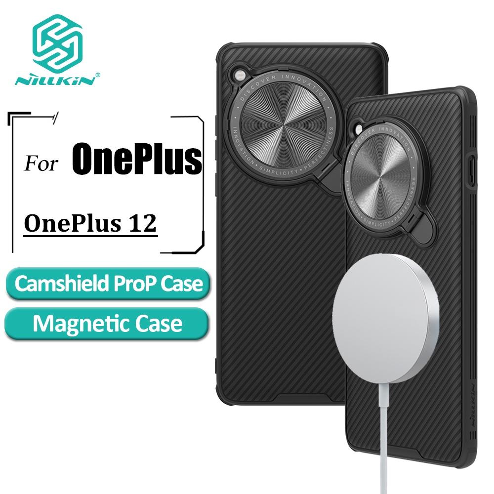 Nillkin CamShield ProP Magnetic Phone Case For OnePlus 12 Case Camera Flip Bracket Hard PC + TPU Shockproof Back Cover