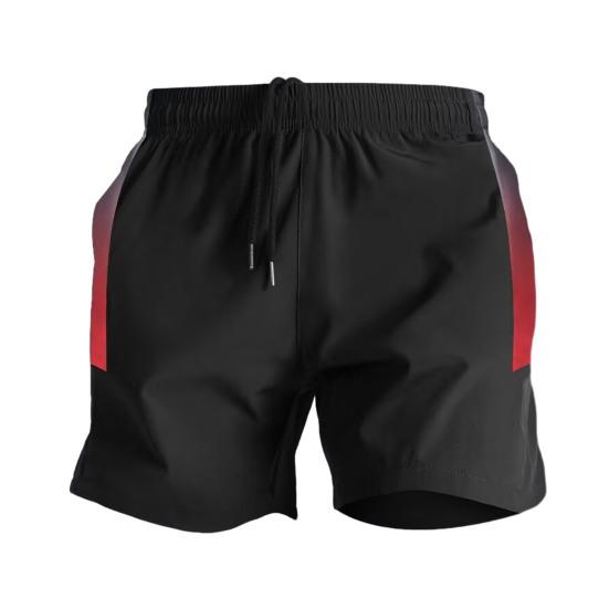 Herreshorts Fargeblokkdesign Elastisk midje Hurtigtørkende Allsidig Bredt ben Sport Treningsshorts Daglig bruk
