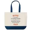 Tote Bag - PLANETEE - Shopping Blue Elodie Also Great - Cotton - Printed In France - Large Capacity