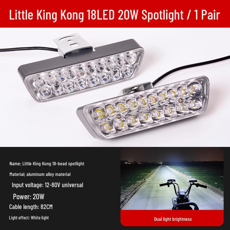 Super lysstærk 18-LED Vandtæt Motorcykel Spotlys 12V-60V X20