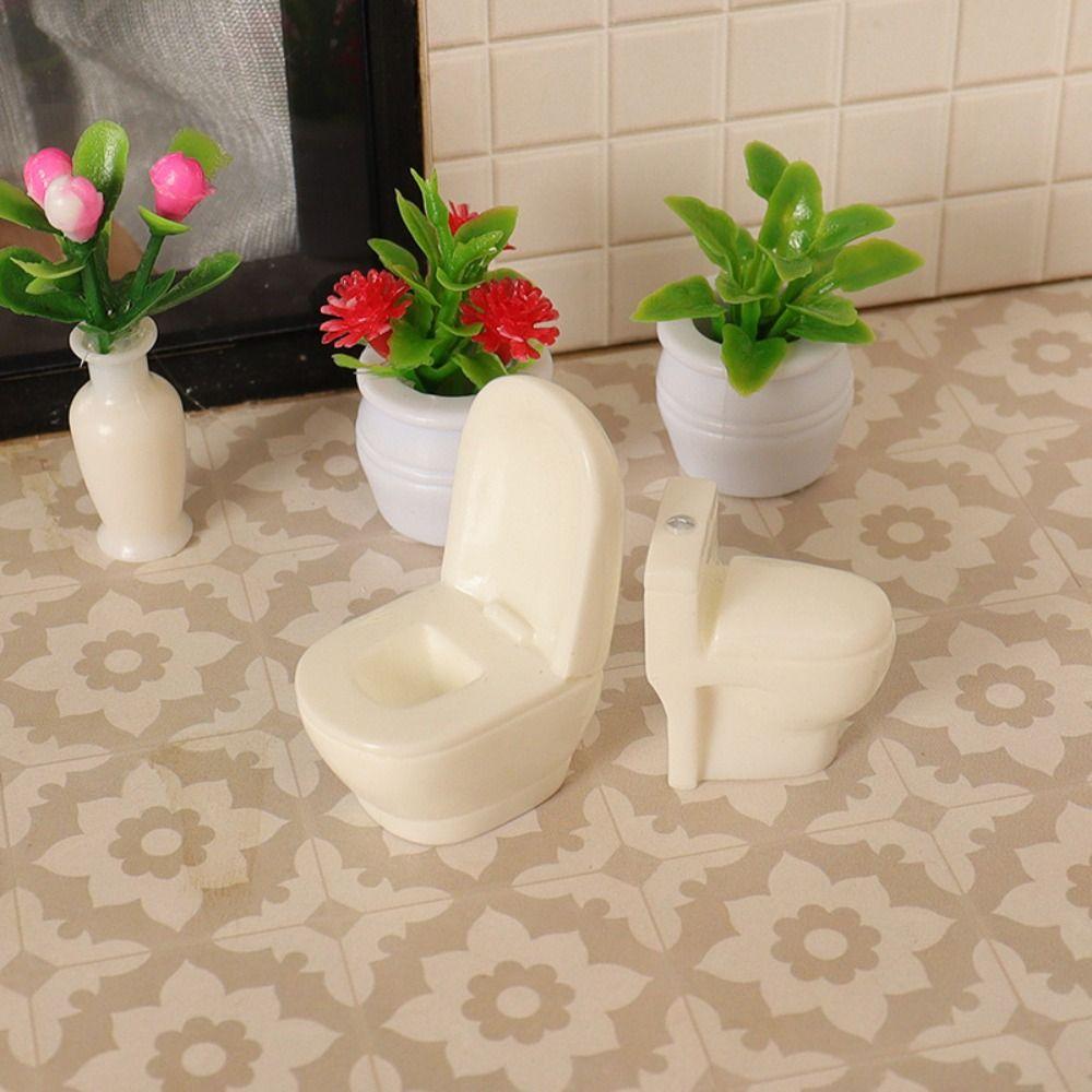 

4 стиля кукольный мини-туалет, пластиковая ванна из смолы, модель 1/6 1/12, украшение кукольного домика
