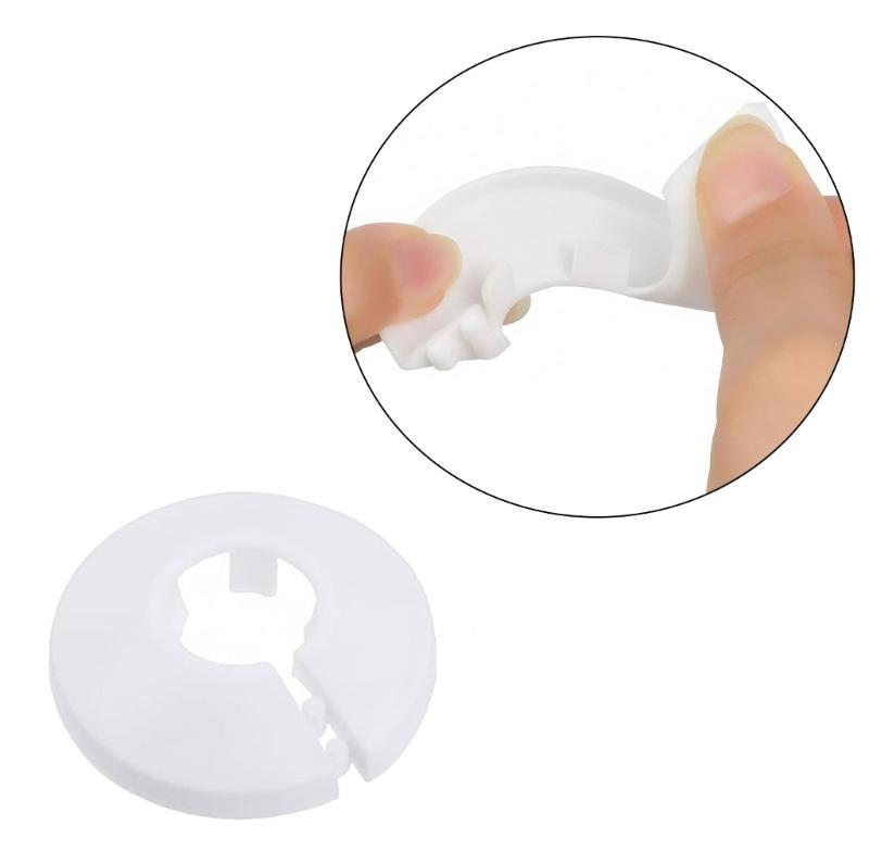 12mm Drain Pipe Concealer Rings Smooth Decorative Cover Leak Proof Pipe Trim Rings 20pcs Suitable for Sink Tub Piping