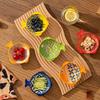 6pcs Japanese Retro Ceramic Fish Shaped Plates; Seasoning Plates/Dipping Plates/Nuts Plates/Sauce Plates/Dessert Plates/Fruit Plates