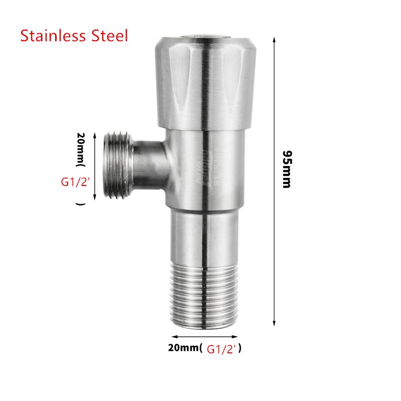 1 Stück Toilettenwaschmaschine 1/2 Zoll heißes und kaltes Wasser Dreieckventil Wasserstopp-Eckventil Messing Edelstahl