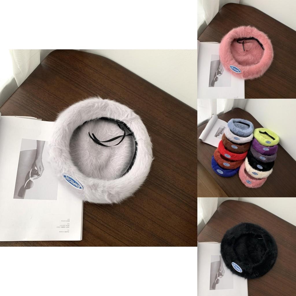 Trendy Winter Womens Beret Hat Cozy Cotton Blend Windproof Warm And Chic