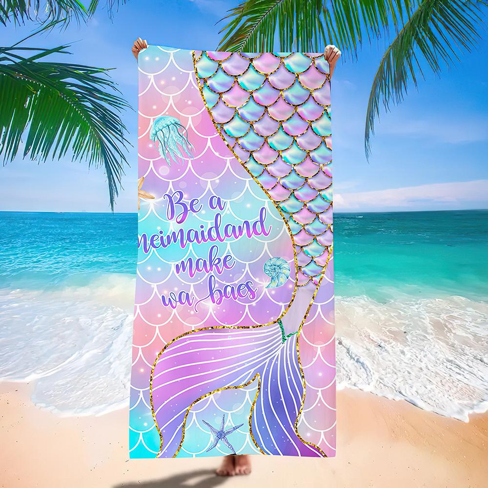Popular Beach Towels Summer Microfiber Bath Towels Oversized
