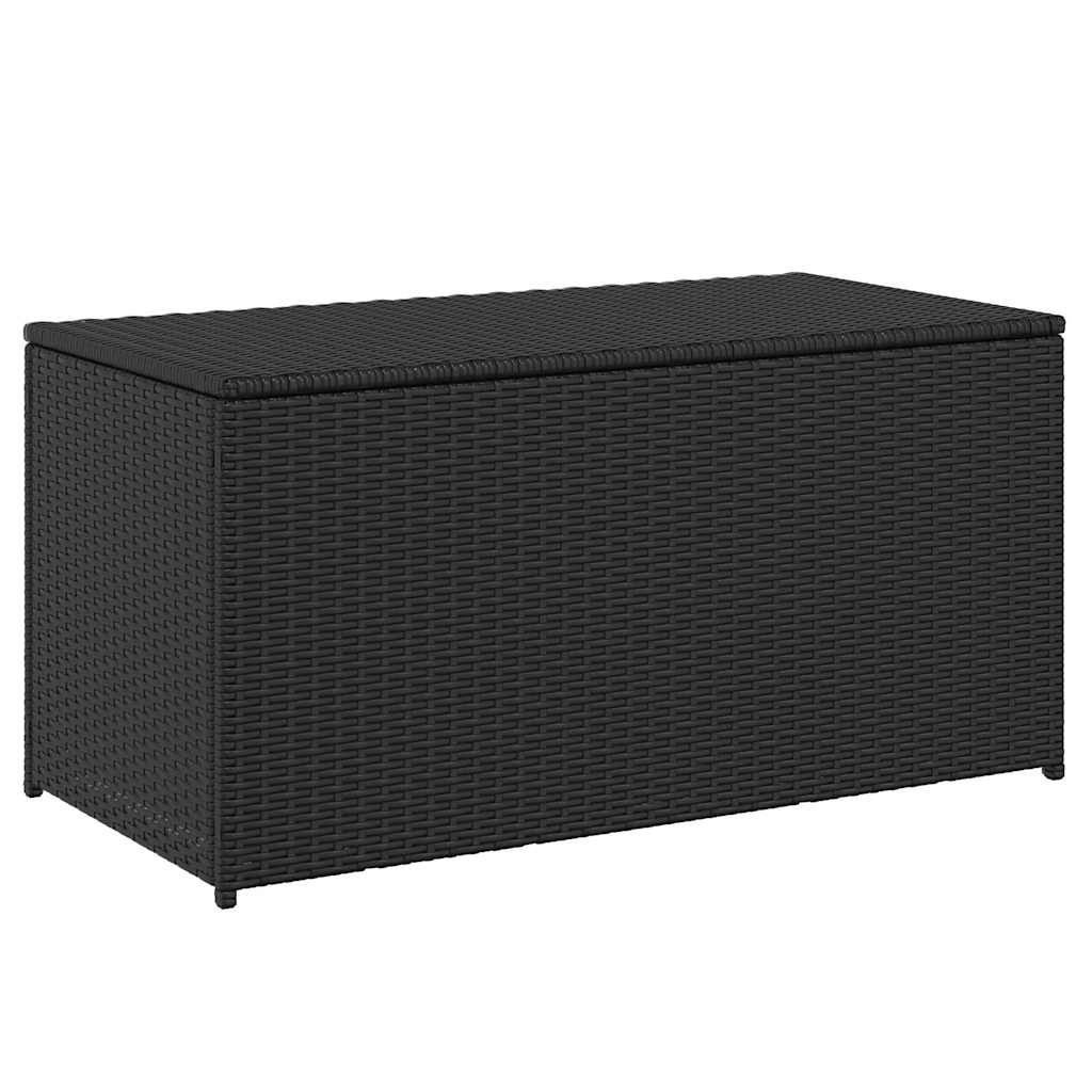 Garden Storage Box Poly Rattan 100 x 50 x 50 cm Black