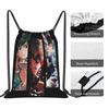 Custom My Hero Academias Drawstring Bags Lightweight Izuku Midoriya Katsuki Bakugo Shoto Todoroki Sports Gym Storage Backpack