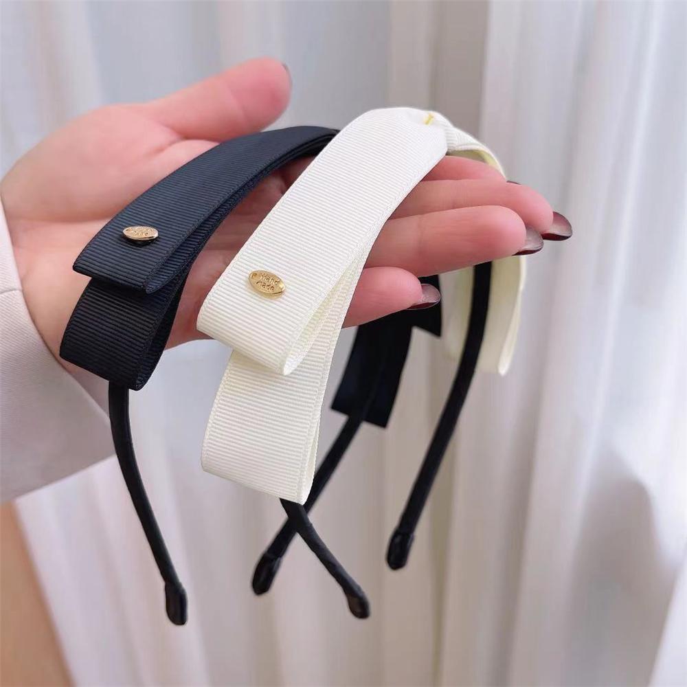 Accesorios para el cabello Dulce Vintage Lazo Bisel Adorno para la cabeza Diadema ancha Diadema Lazo Bandas para el cabello