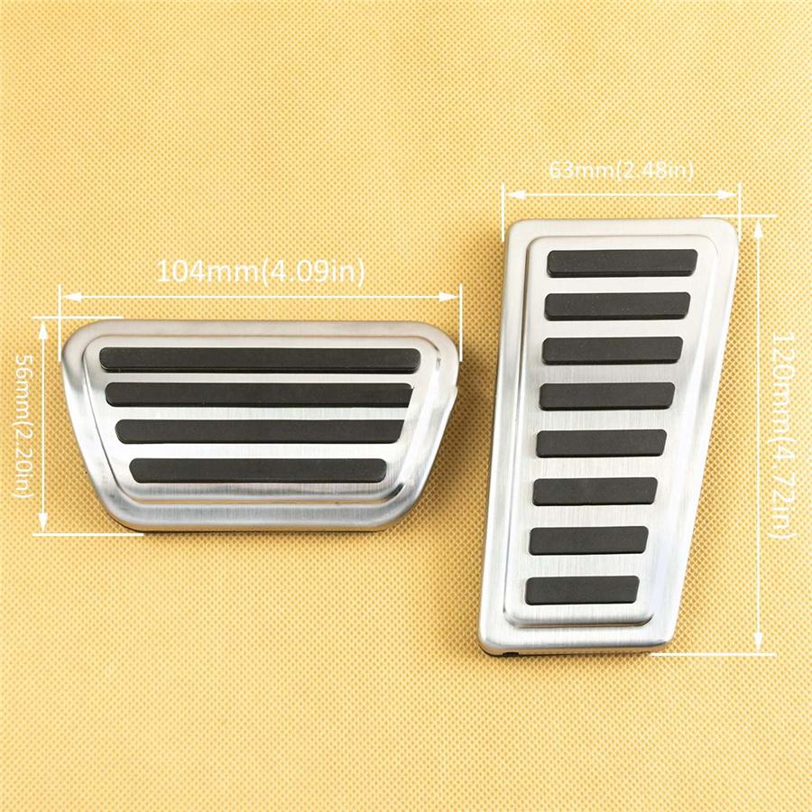 Steel brake and gas pedal cover for dodge ram 1500250035002019-2021