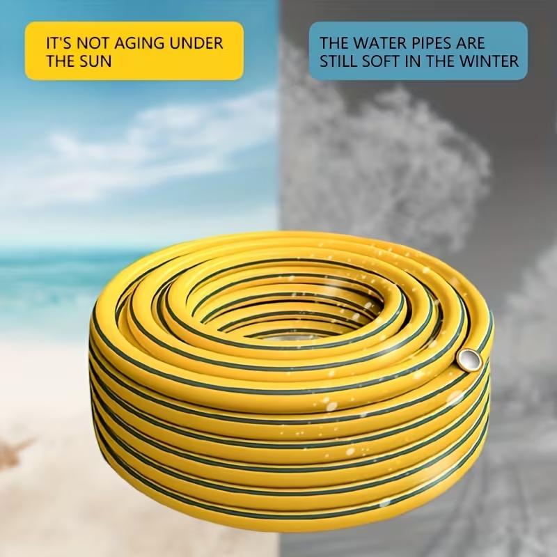 10/20/30m Heavy-Duty Rubber Garden Hose - Scratch & Wear Resistant, Leak-Proof, All-Season for Home, Balcony & Car Washing
