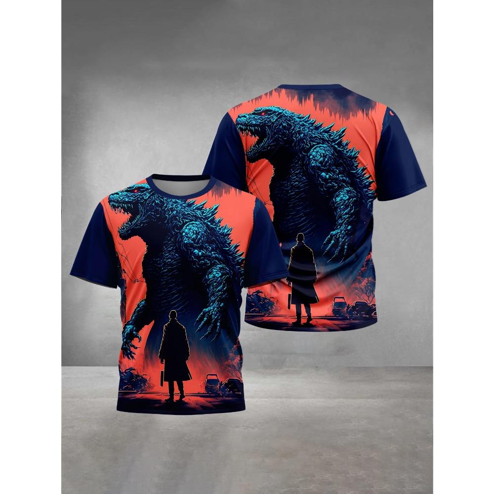 3D Tisk Godzilla Dětské oblečení 5 až 14 let Chlapecké venkovní oblečení pro děti Chlapec Dívka Dětské tričko Top košile