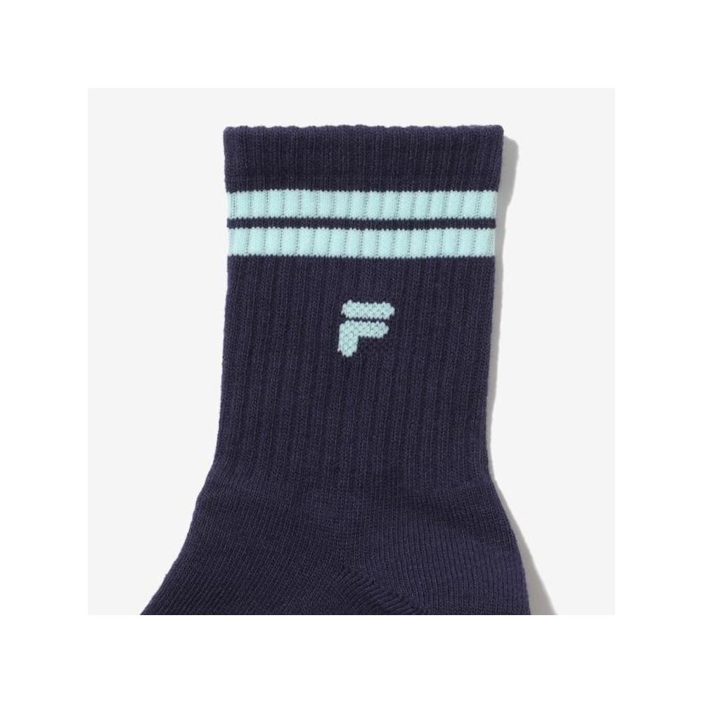 [Fila Kids] Kids F Logo Long Socks  Fk3sce5350x Nay  q0zFk3sce5350xNay