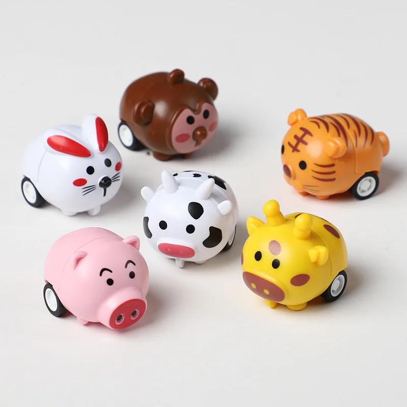 10 Pezzi Macchinine a Retrazione Animali Cartone Animato Giocattolo per Bambini Gadget Festa di Compleanno Riempitivi Pignatta Regalo di Natale Pasqua Premi per la Classe