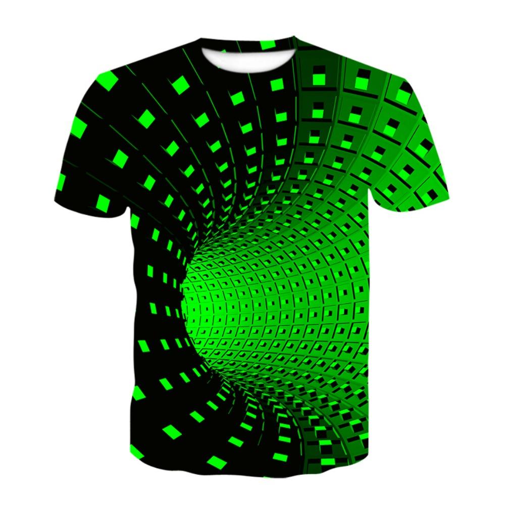 New Fashion Swirl 3D Printed T-shirt Men s and Women s Summer Casual Short-sleeved Crew-neck Shirt Tops 5XL 990₽
