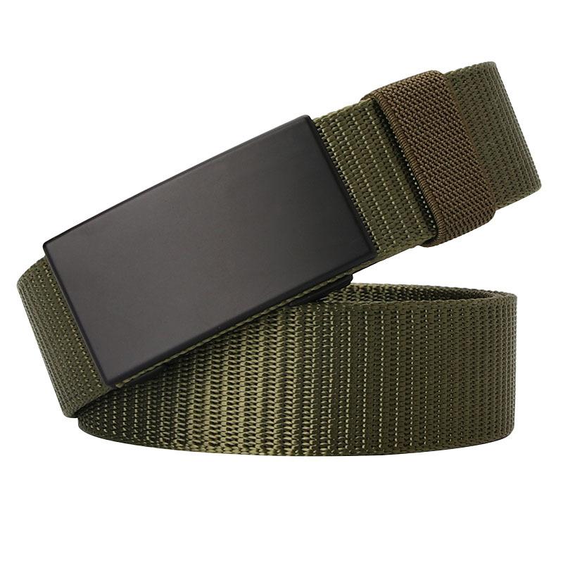 Nylon Canvas Belt, Toothless Automatic Buckle Belt Outdoor Sports Leisure Business Belt, Belt