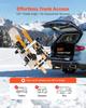 Hitch Mounted Ski & Snowboard Rack, Fits 50 Mm Receiver, Carries Up To 6 Pairs of Skis or 4 Snowboards, Hitch-Mounted Rack for Car with Key Lock,