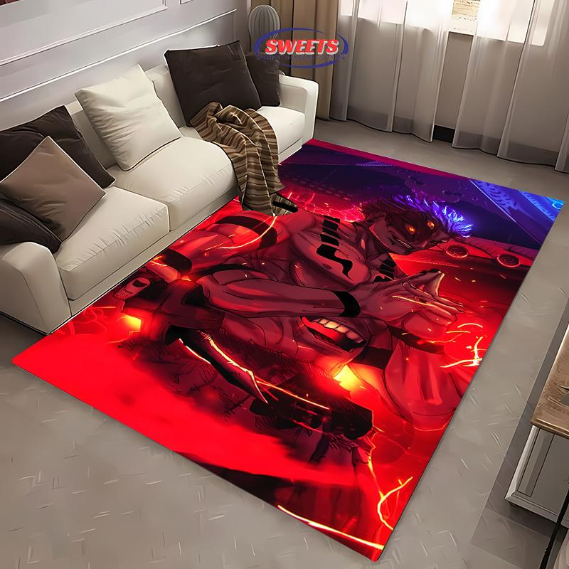 New To Sukuna Jujutsu Kaisen Carpet ! Beautify Space, Anti-slip Sound Insulation Living Room Bedroom Office Area Can Be Used Mat